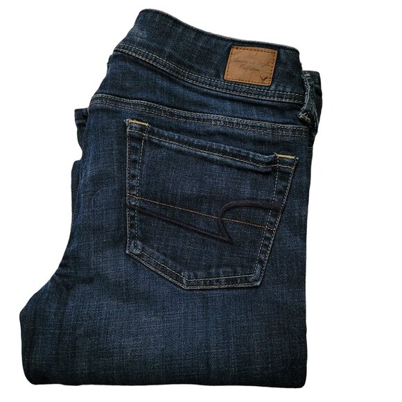 American Eagle Jeans 6 L Original Boot Low Rise Medium Wash Denim Western - Picture 3 of 11